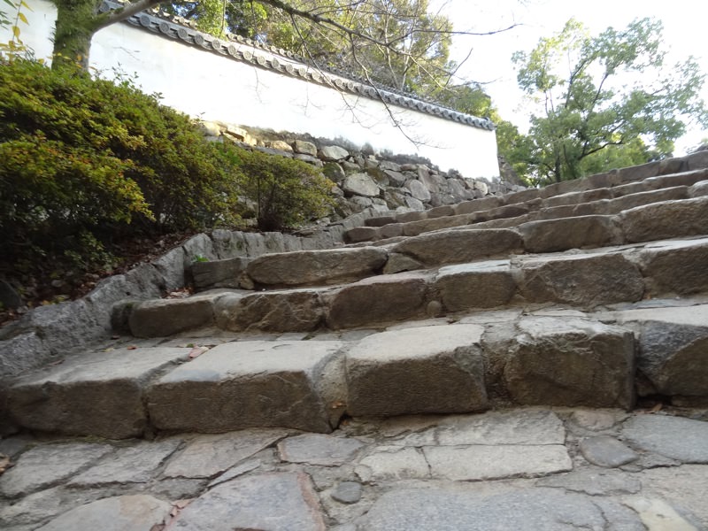 岡山城の石段