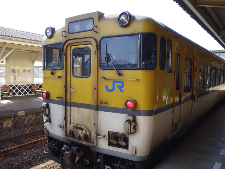 東萩駅に来た電車