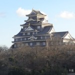 岡山城の展望階からの景色が素晴らしい！虹も見れました