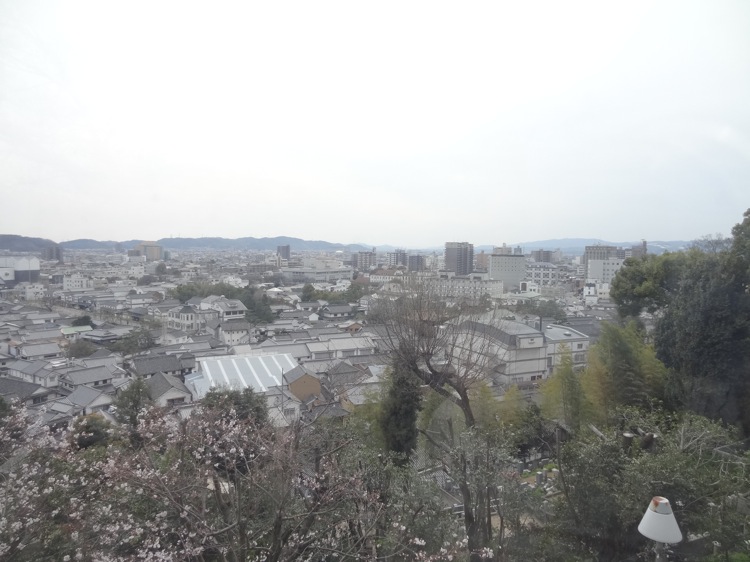 阿智神社から見る倉敷の町並み