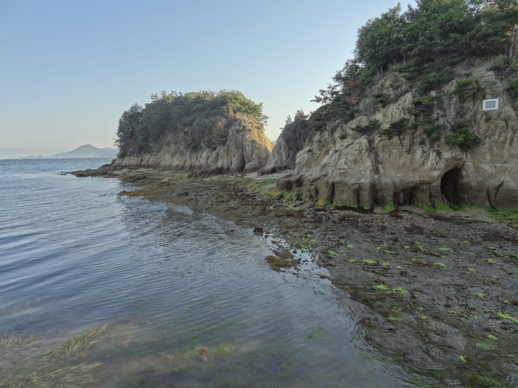 ベネッセアートサイト直島の宿泊者専用船着場から見える景色