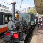 松山の路面電車に可愛らしい「坊っちゃん列車」があるよ