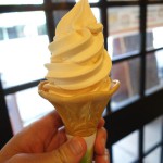 松山城ロープウェー降り場すぐのお茶屋でいよかんソフトクリームを食べた話